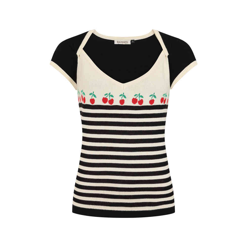 Banned - Josie Cherries Jumper - Black